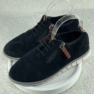 Steve Madden Sneaker Unisex Kids Size 5 Amarkk Black Suede Style Shoe Zippers